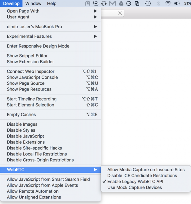 WebRTC Kite Support on Apple Safari 11 for Mac OS X (and Safari) | Wildix